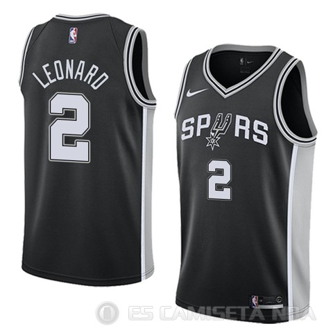 Camiseta Kawhi Leonard #2 San Antonio Spurs Icon 2017-18 Negro - Haga un click en la imagen para cerrar